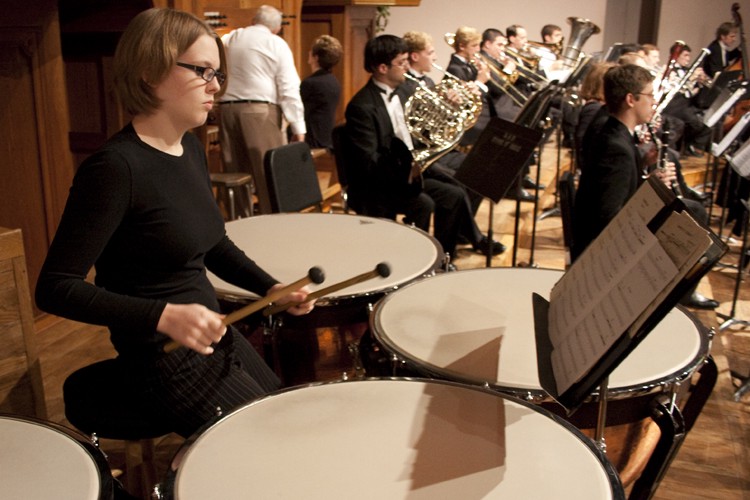 a photo of me warming-up just before playing Saint-Saëns Symphony No. 3