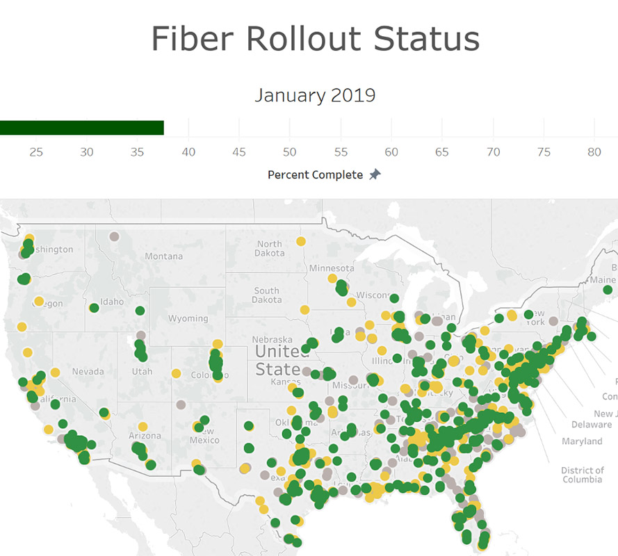 old tableau dashboard with US map and legend