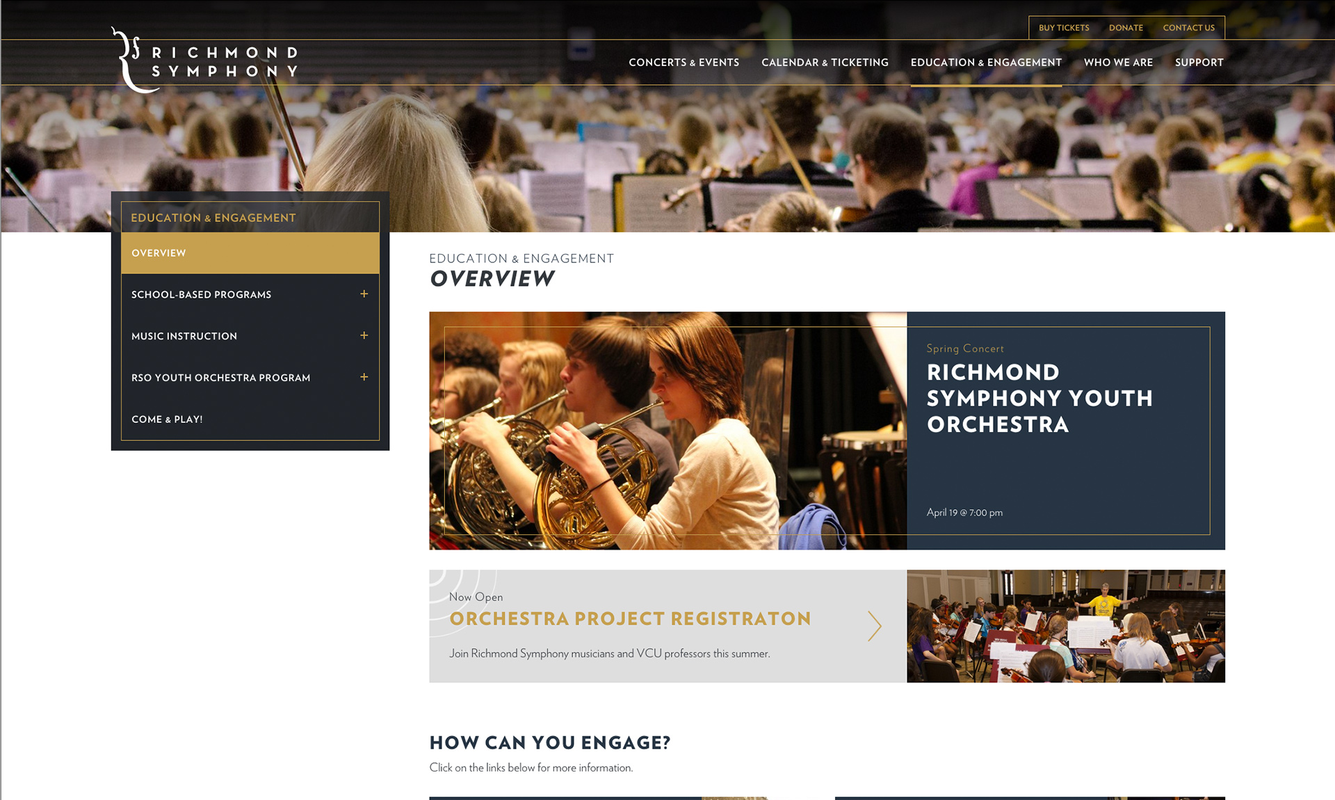 Richmond Symphony education page